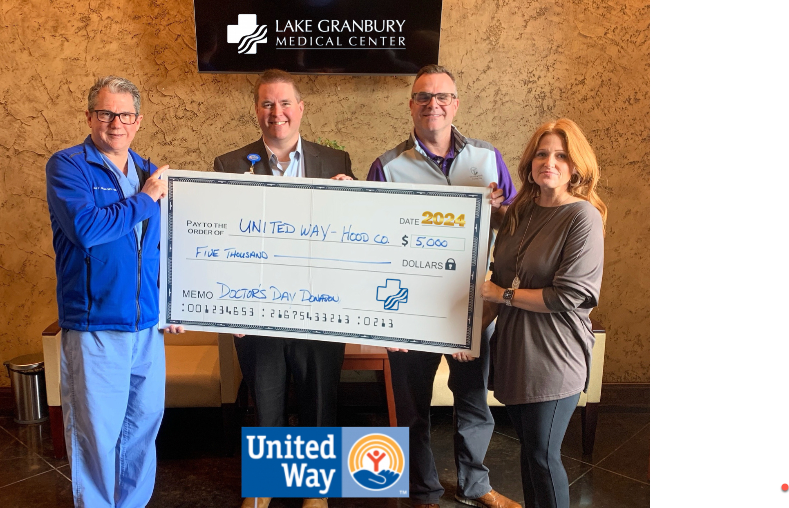 Donation to United Way