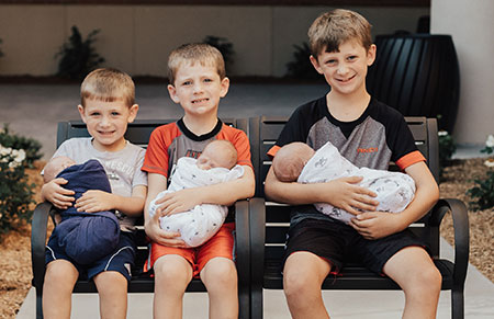 A Triple Surprise Family Grows by Three at Willow Creek Women’s Hospital