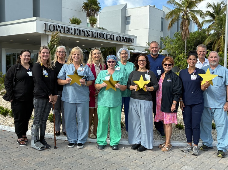 Lower Keys staff with award